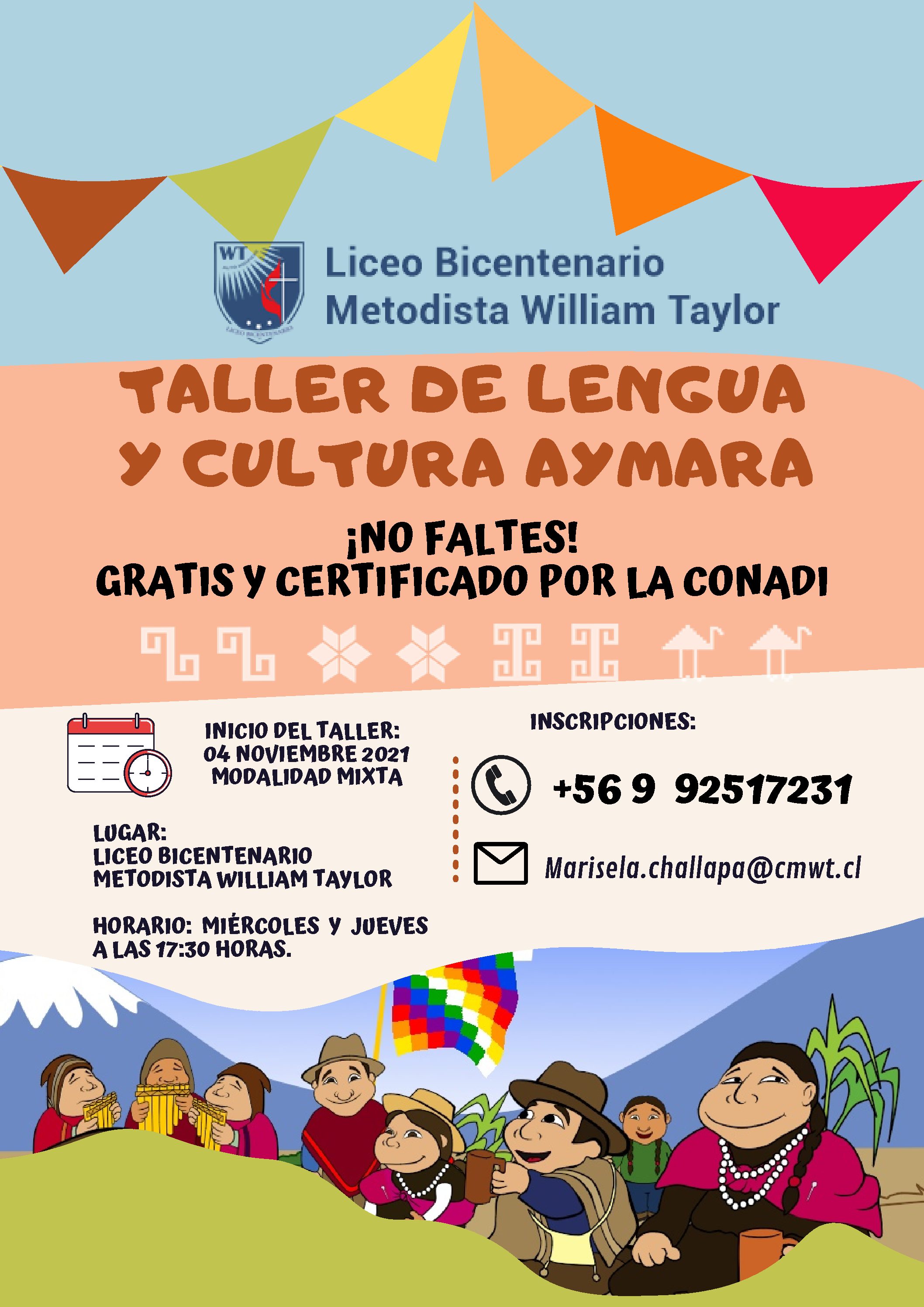 Invitación a Taller de Lengua Aymara